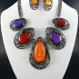 #Mix Stones Necklace and Earring Set