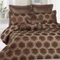 8 pc Luxuray Brown/Tan  Bedding Set- Nice