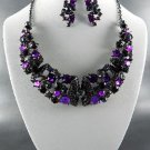 5   to Choose from RHINESTONE NECKLACE SET 17"L- 3"EXT  EARRINGS
