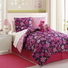 Reversible Floral Pink Zebra Bed in a Bag Multi-Color   TWIN Only