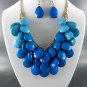 3 Color Choices of DANGLING YOUR CHOICE OF COLOR NECKLACE SET. 1Earrings