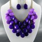 3 Color Choices of DANGLING YOUR CHOICE OF COLOR NECKLACE SET. 1Earrings