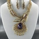 # 4 Feathered Stone Necklace and Earrings