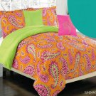 Orange/ Green / Pink  Comforter Set - TWIN    Size