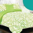 Green Zig Comforter Set - TWIN  Size