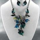 k Lily Dangle Necklace and Earring Set 18" L with  and Earrings