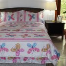 Girls Butterfly Style Comforter Set - Twin or Full Size