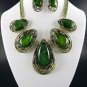 Pretty # 2 Stones Necklace and Earring Set