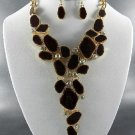 BLACK,  RESIN BEADS DANGLING Set