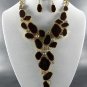 BLACK,  RESIN BEADS DANGLING Set
