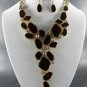 BLACK,  RESIN BEADS DANGLING Set