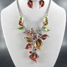 y Lily Dangle Necklace and Earring Set 18" L with  and Earrings