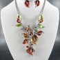 y Lily Dangle Necklace and Earring Set 18" L with  and Earrings