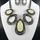 #3 Stones Necklace and Earring Set