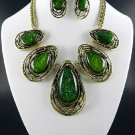 # 2 Stones Necklace and Earring Set