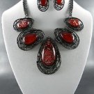 #6 Stones Necklace and Earring Set