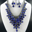 #3 DANGLING YOUR CHOICE OF COLOR STONE NECKLACE SET. 1Earrings
