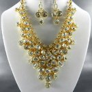 # 8 DANGLING YOUR CHOICE OF COLOR STONE NECKLACE SET. 1Earrings
