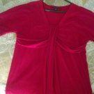 Red Solid by Chadwicks  Blouse   SZ  XL