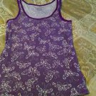 Purple and White  Designed  Top by Faded Glory     SZ  XL 16-18