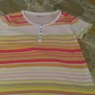 Peach, pink Stripe Top by Croft&Barrow  Size M  Worn once