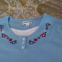 Light Blue with Stars by Breckenridge  Size L  Never Worn