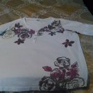White with Purple Flowers by Only Necessities Size L