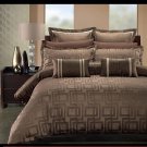 7 pc. set Pearly Chocolate Hotel Quality Duvet Cover Set  Free Shipping MSRP 270