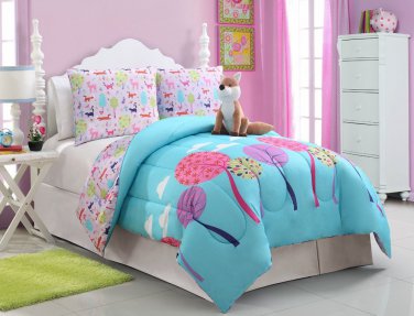 Foxy Lady Twin Bedding Set CUTE!  Sheet Set Included!