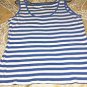 Blue and White Striped Tank Shirt  by Austin Clothing    SZ 2 XL