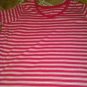 Salmon and White Stripe  Designed Shirt  by All Amrican Comfort    SZ 1X
