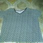 Black and White Flower Designed Shirt  by All Amrican Comfort    SZ 1X
