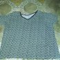Black and White Flower Designed Shirt  by All Amrican Comfort    SZ 1X