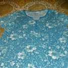 Green and White Designed Shirt  by All Amrican Comfort    SZ L