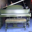 Vintage 4'9' Baby Grand Aeolian Stroud Piano (3 tone Green)