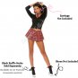 Sexy Scholar 3 Pc Schoolgirl Costume &acirc;�� Red Plaid Skirt Set w/ Top & Tie 99120