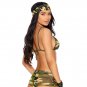 Sexy Army Costume Camo String Top Booty Shorts Outfit Halloween Cosplay Women 82464