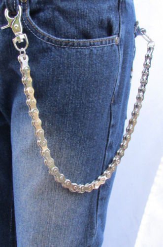 New Silver Thick Motorcycle Metal Long Wallet Chains Key Chain Biker Rocker 22"