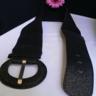 NEW WOMEN HIP ELASTIC WAIST SPARKLING BLACK FASHION BELT PLUS SIZE 31"-44" M-XL