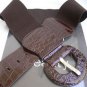 NEW WOMEN HIP ELASTIC WAIST STRETCH BROWN BELT XS-XL