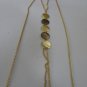 NEW WOMEN GOLD FIVE ROUND METAL CIRCLES CLASSIC BODY CHAIN JEWELRY LONG NECKLACE