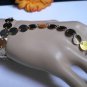NEW WOMEN GOLD CIRCKLES HAND LINKS CHAIN FASHION SLAVE BRACELET WRIST TO RING