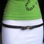 NEW WOMEN DARK BROWN BOW FASHION THIN FAUX LEATHER BELT PLUS SIZE 36"-42" M-L-XL