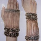 NEW WOMEN GOLD UNIQUE HAND CHAIN M.J. FLOWERS BRACELET BIG ROSES HOUSWIVES STYLE