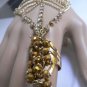 NEW WOMEN GOLD CHAINS SLAVE BRACELET MOROCCAN STYLE RING CUFF BEADS RHINESTONE