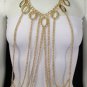 New Women Metal Front Waves Body Chain Fashion Jewelry Neck Draps Gold / Silver