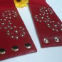 NEW WOMEN HIP WAIST ELASTIC HOT RED SIX FLOWERS WIDE FASHION BELT 30"-42" M-XL
