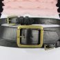 NEW WOMEN WIDE BLACK ELASTIC WESTERN FASHION BELT 3 GOLD BUCKLES 28"-38" S / M