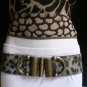 NEW WOMEN HIP WAIST ELASTIC LEOPARD FASHION BELT DOUBLE BUCKLES 28"-38" S / M