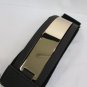 New Women Gold Metal Plate Mirror Fashion Belt Hip Waist Wide Black Elastic S M